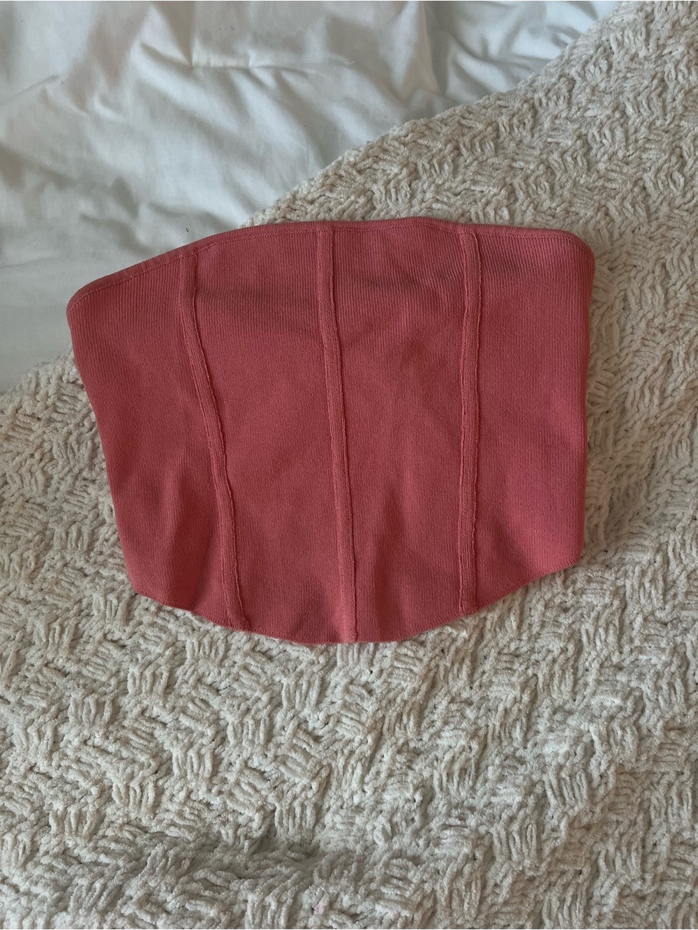 Strapless Coral Pink tube Top